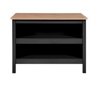 Isola per cucina redenza 2 ripiani cm 124x75x82h Helina Nero e rovere INTER LINK