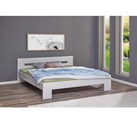 Inter Link - Letto - Struttura letto - Letto per ragazzi - Letto per ospiti - Letto matrimoniale - Letto moderno - Senza rete a doghe - Laccato bianco - Annik - 180x200cm