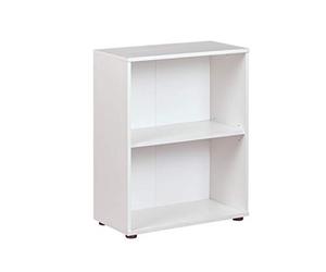 Inter Link Libreria Scaffale 2 nicchie Ripiano regolabile in altezza Per ufficio soggiorno corridoio Arco 1 Dimensioni in cm P 30 x L 60 x H 75 Colore bianco