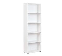 Inter Link Libreria Scaffale 5 nicchie Scaffale regolabile in altezza Per ufficio Soggiorno Sala Arco 4 Dimensioni in cm P 30 x L 60 x H 180 Colore bianco