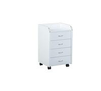 CASSETTIERA PRONTI 4 CASSETTI 40x36x64,5H LAMINATO BIANCO