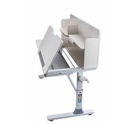 Inter Link - Scrivania per bambini - Scrivania evolutiva per ragazzi - Scrivania scolastica ergonomica - Regolabile in altezza e inclinabile - Con cassetto, supporto libri e ripiani - Bianca - Sören