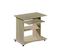 SCRIVANIA MINI UFFICIO CON RUOTE DURINI LAMINATO FINITURA ROVERE 80x50x75H INTER