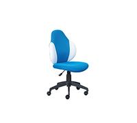 Inter Link - Sedia da ufficio - Sedia da ufficio per bambini - Sedia girevole per bambini - Rivestimento in rete - Blu e bianco - Jessi