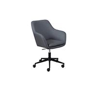 Inter Link - Sedia girevole - Sedia da ufficio - Home Office - Sedile a secchiello - Altezza regolabile - Ruote di sicurezza - Workrelaxed - Fino a circa 100 Kg - Grigio