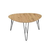 Inter Link - Tavolino - MDF rovere - Struttura in metallo nero - Tampa