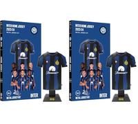Inter - Maglia Home Jersey 2023-2024 Miniatura Alluminio da Assemblare - Calcio, Milano, Idea Regalo, Oggetto da Collezione, Prodotto Ufficiale (Confezione da 2)