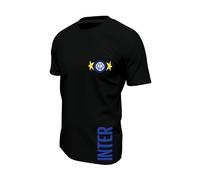 Inter Maglia Mezza Manica in Cotone t-Shirt seconda Stella (XL, Nero)