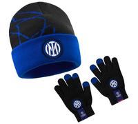 Inter Milan F.C. Cappello Invernale e Guanti Bambino Adolescenti, Regalo Ragazzo