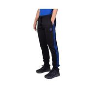 Inter, Pantalone Homewear in Felpa Garzata, Coulisse in Vita, Due Tasche Laterali, Colore Nero con Logo Inter, Taglia S