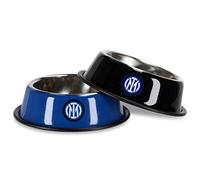 Inter PETBOWLSET18INTER Set ciotole cane/gatto, Prodotto Ufficiale, 18 cm (dia), Nero