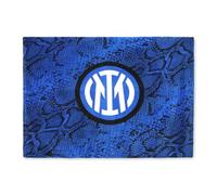 Inter Plaid linea Home in morbido poliestere, stampa Snake e logo ufficiale, coperta Blu Royal, misura 160x120 cm