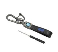 Inter Portachiavi in Pelle stampata con moschettone e anello. Prodotto Ufficiale 153608