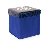 POUF FC INTER ORIGINALE CONTENITORE CUSCINO PORTAOGGETTI 31X31X33 CM NEROAZZURRI