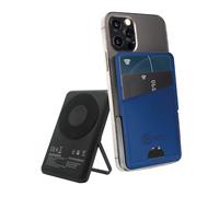 INTER Powerbank Portafogli - con ricarica Wireless MagSafe 5000mAh - Compatibile con Apple e Android, Ricarica Rapida Wireless e via Cavo Type-C - Cavo Incluso - Prodotto ufficiale (blu)