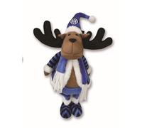Inter, Renna Natalizia per Decorare la Tua casa, Idea Regalo, Altezza 34 cm, Nero e Azzurro, Composizione Poliestere e Legno, Prodotto Ufficiale