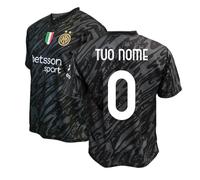 Inter Replica Maglia Portiere Kit 24-25 Replica Ufficiale Maglia Inter Portiere 2024 2025 Personalizzabile, Nero, Grigio, Bambino Ragazzo Adulto Unisex - Adulto (Pacco da 1)