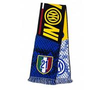 Inter Sciarpa Campioni 21 Ufficiale - Sciarpa Celebrativa Nerazzurra con Scudetto Tricolore - Tifoso