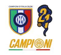 Inter - Set 3 Patch Inter Campioni d'Italia 2025/26, Celebrativo Scudetto, Accessori Patch, Prodotto Ufficiale