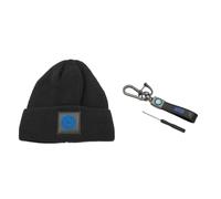 Inter Set Box Idea Regalo Natale o Compleanno, 2 prodotti, Cappello e Portachiavi in Pelle, Prodotto Ufficiale 154013