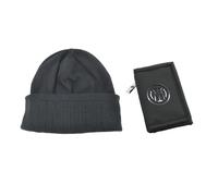 Inter Set Box Idea Regalo Natale o Compleanno, 2 prodotti, Cappello e Portafoglio a strappo, Prodotto Ufficiale 154011