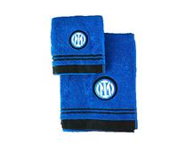 Inter Set Spugna Asciugamano Viso + Ospite, 100% Cotone