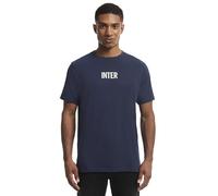 Inter T-Shirt Ufficiale - Back To Stadium 22:43 - Logo con Serpende e Due Stelle, Calcio, Sport, 100% Cotone