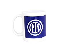 Inter Tazza ceramica con logo nuovo ufficiale bianca e blu con scritta Milano PRODOTTO UFFICIALE