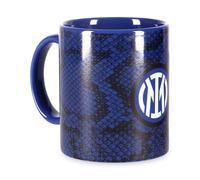 Inter Tazza Ceramica con Pattern Bisicione, Linea Cucina, Prodotto Ufficiale, Regalo Perfetto per i Tifosi Nerazzurri.