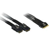 Inter-Tech 88885641 cavo Serial Attached SCSI [SAS] 0,75 m 24 Gbit/s Nero (Kabel SFF 8654-8x - 2x SFF 8087 0,75m) NEW