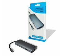 Inter-Tech Adattatore Argus H-428 7 in 1, USB C, HDMI 4K, PD 100 W