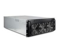 Inter-Tech - Alloggiamento 19'' Ipc 4w2 Mining Rack 4he Mini-itx, Nero, 2xusb2.0