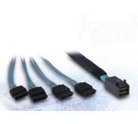 Cavo SFF 8643 > 4x SATA Nero/Blu
