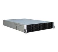 Inter-Tech IPC 2U-2412 Supporto Nero, Argento (Inter-Tech 19 IPC Storage 2U-2412