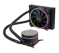 Inter-Tech Raffreddamento ad acqua AIO da 120 mm con illuminazione ARGB della ventola e della pompa.
