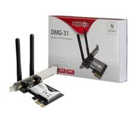 Inter-Tech Wi-Fi 4 PCIe Adapter Dmg-31 2T2R Antenne Nic PCI-Express 88888147