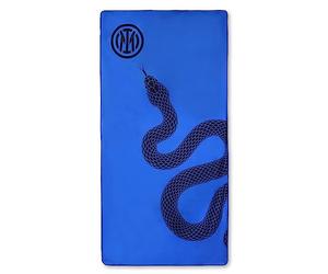 Inter Telo Mare Biscione Premium in Microfibra, 180x90cm, Asciugamano in Microfibra Ultra Assorbente - Perfetto per Spiaggia, Mare, Piscina e Vacanze Estive - Prodotto Ufficiale