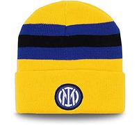 Inter Unisex - Adulto Cappellino Calcio, Giallo Con Strisce Nero/Blu, Taglia unica