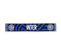 Inter Sciarpa Nuovo Logo Jaquard, Diverse Colorazioni, Stadio Unisex-Adulto, Motivo Strisce Nero/Blu, Taglia Unica