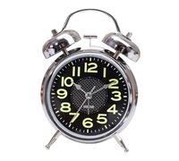 Interactive Alarm Clock Retro, Glow in the Dark Face, Silent Crystal Movement, Compact Timer, Old Fashioned Time, Ideal for Seniors Bedroom Desk Travel Use 3.35x4.57 Inches