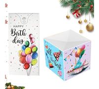 Interactive Birthday Confetti Box, Prank Surprise Pop Portatile, Confetti Box for Men Boys Girls, Sturdy Cardboard with Fun Pop Mechanism, Party Decor with Colorful Surprise for Family 6.69 Inches
