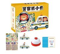 Interactive Board Game, Thief Catching Strategy Game, Two-Player Puzzle Toy, Preschool Learning Activities, Educational Developmental Fun for Family Night, Problem-Solving Skills
