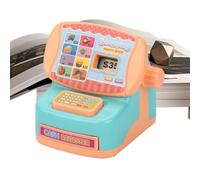 Interactive Cash Register Toy, Mini Pretend Play Machine Set, Realistic Counting Learning Tool, Durable Educational Playset, Classic Toy Ornament Design, Kids Learning Activity for Classroom and Home