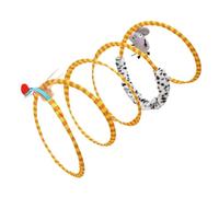 Interactive Cat Tunnel - Lightweight Plush Tubes, Foldable Spring Activity Structures, Entertaining Hanging Mouse Toys, Durable Safe Pet Play Equipment - For Indoor Kittens Adult Felines