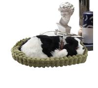 Interactive Dog Plush, Breathing Stuffed Animal, Comfort Puppy Gadget Lock, Stylish Bedroom Tool with Cushion, Modern Sleep Accessory with Pattern Design, Home Accessories for Families Friends & Women