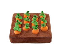 Interactive Dog Toys,Carrot Snuffle Mat for Dogs Plush Puzzle Toys 2 in 1 Nosework Feed Games for Pe