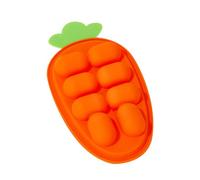 Interactive Food Molds, Silicone Carrot Shaped Breastmilk Ice pop Tray with Lid, 8 Compartment Freezer Mold, Safe Munch Platter for and Kids 7.28x3.74x0.79 Inches