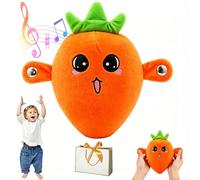 Interactive Music Plush Toy, - Fun & Playful Sound-Activated Toys, Touch Sensitive Soft Fruit Musical Toy for Child Learning & Group Play, Fun Christmas and Birthday Gifts (orange)