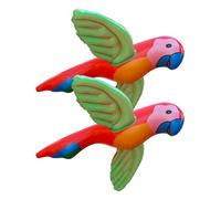 Interactive Parrot Pool Decor, Large Tropical Bird Party Decoration, 2x Lightweight Inflatable Parrot Toys, Outdoor Beach Accessories for Pools Gatherings and Summer Events 28.74x22.83 Inches