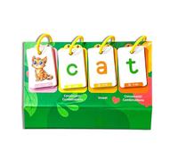 Interactive Phonics Flipcharts per bambini, 80 schede educative bifacciali per l'apprendimento delle lingue prescolari, homeschooling, vocabolario inglese